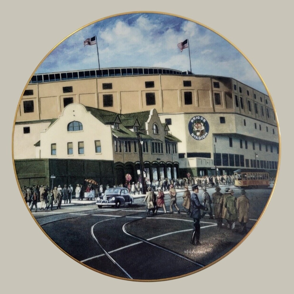 VTG Delphi Briggs Stadium Home of the Tigers Collector Plate David Henderson